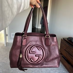 Gucci Burgundy Soho Tote